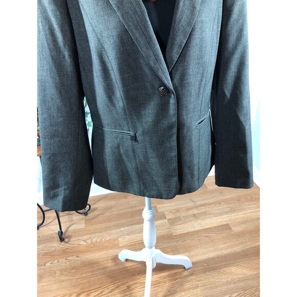 Emily Women Single Button Blazer Brown Size 14 Lapel Notch Collar Executive - Picture 2 of 13